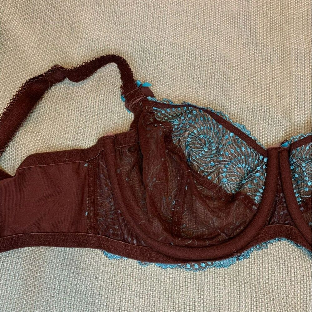 Fit Fully Yours Bra Brown and Green Size 34F - Picture 9 of 16